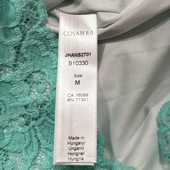 (T2) COSABELLA & Aqua Lace Slip Dress mini,Sz M - Picture 14 of 16